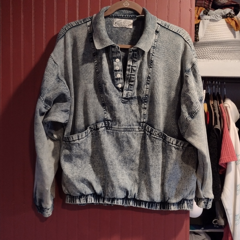 80s denim pullover